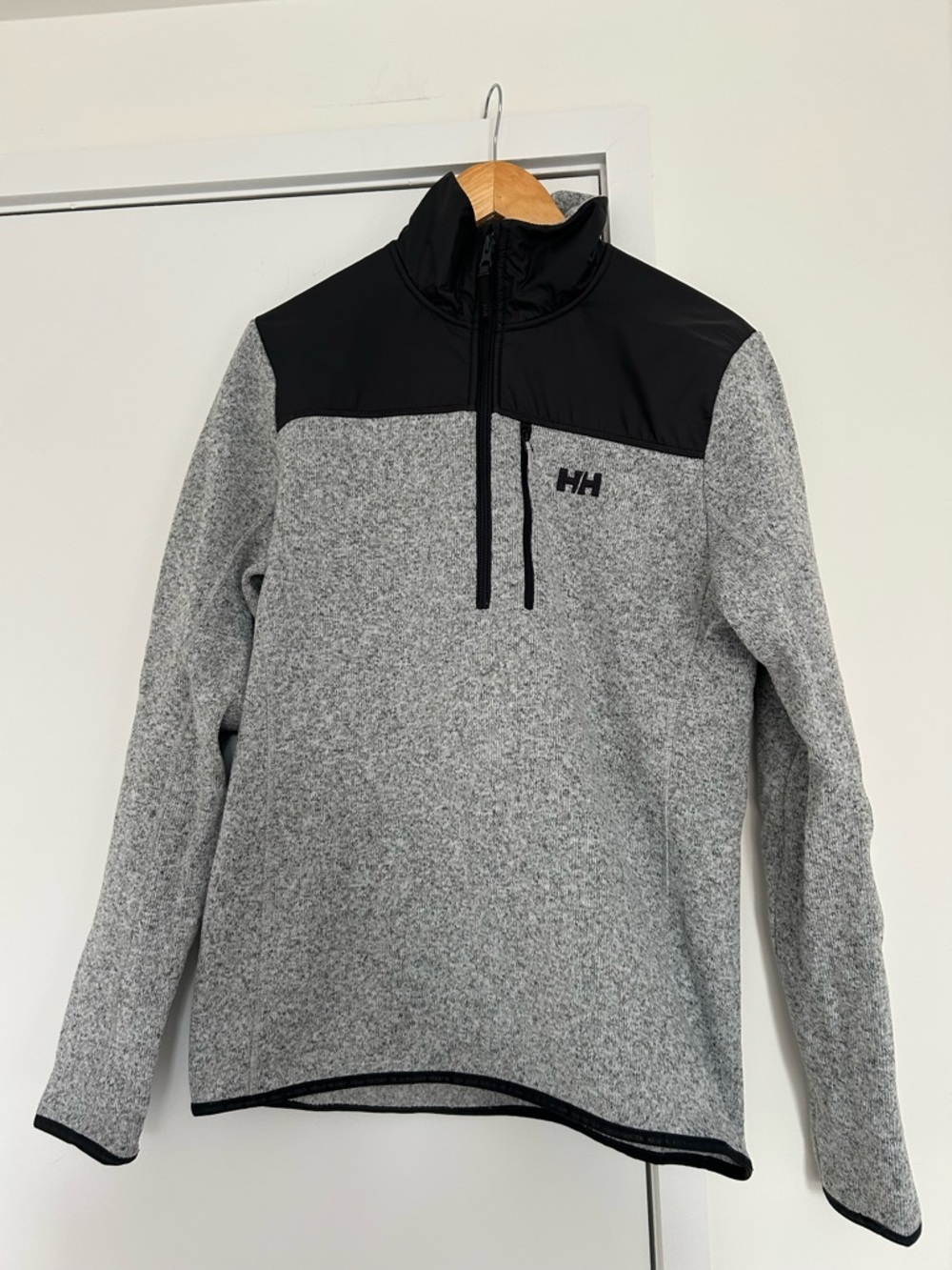 Helly Hansen Gray Fleece Quarter-Zip Pullover Mens Medium M